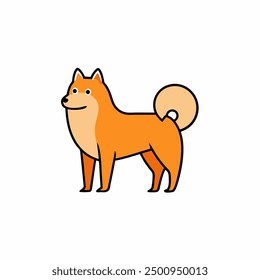 Finnish Spitz dog looks icon vector illustration featuring a detailed and cute design perfect for pet lovers, breeders, and graphic projects needing high-quality canine art