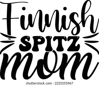 Finnish Spitz mom  SVG Design