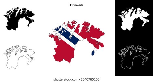 Conjunto de mapas da região de Finnmark