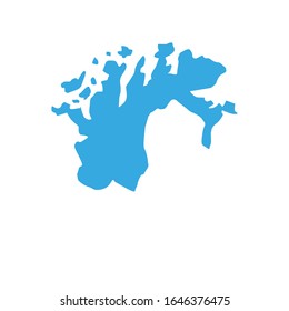 finnmark region map, country of Norway