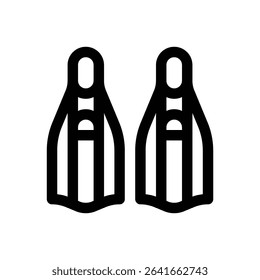 Fins. Editable stroke vector icon.