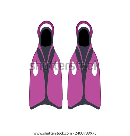 fins flippers cartoon. isometric scuba, aquatics line, logo adventure fins flippers sign. isolated symbol vector illustration ストックフォト © 