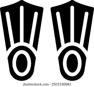 fins glyph icon illustration vector