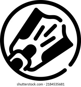 Fins Glyph icon vector design and illustration template