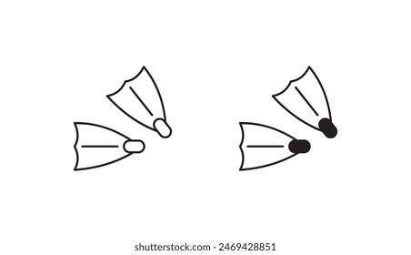 Fins icon design with white background stock illustration