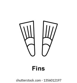 Fins icon. Element of summer holiday icon. Thin line icon for website design and development, app development. Premium icon
