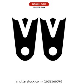 fins icon or logo isolated sign symbol vector illustration - high quality black style vector icons
