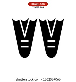 fins icon or logo isolated sign symbol vector illustration - high quality black style vector icons
