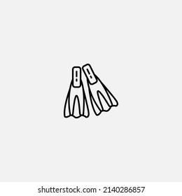 Fins icon sign vector,Symbol, logo illustration for web and mobile
