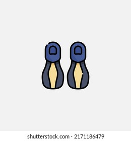 Fins icon sign vector,Symbol, logo illustration for web and mobile