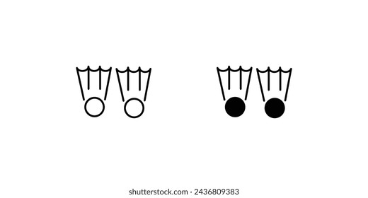 fins icon with white background vector stock illustration