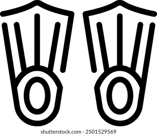 fins line icon illustration vector