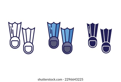 Fins line and solid illustration icon