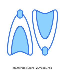 Fins vector design in modern style, swimming equipment icon