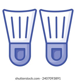 Fins vector design in modern style, swimming equipment icon
