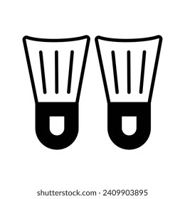 Fins vector design in modern style, swimming equipment icon
