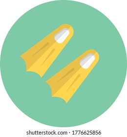 fins vector flat color icon