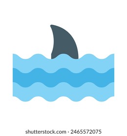 Fins  Vector Flat Icon design