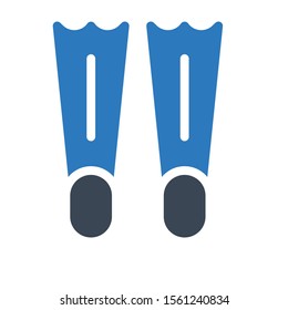 fins vector glyph colour icon 
