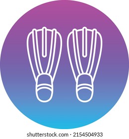 Fins vector icon. Can be used for printing, mobile and web applications.