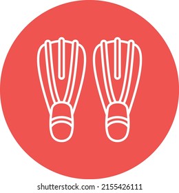 Fins vector icon. Can be used for printing, mobile and web applications.