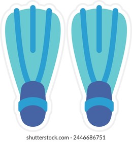 Fins vector icon. Can be used for printing, mobile and web applications.