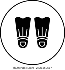 Flossen-Vektorsymbol. Kann für Druck-, Mobil- und Web-Anwendungen verwendet werden.