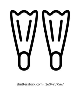 fins vector thin line icon 