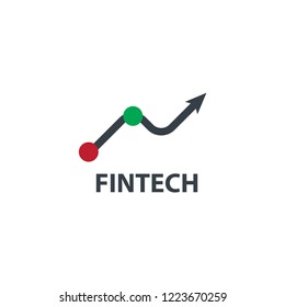 Fintech Design Logo. Tech Icon or Symbols.
