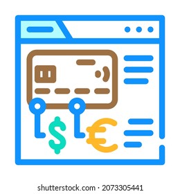 fintech digital card color icon vector. fintech digital card sign. isolated symbol illustration