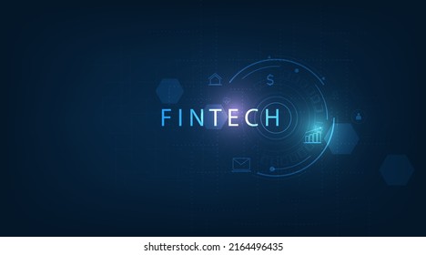 Fintech -financial technology concept.Business investment banking payment.vector illustration.