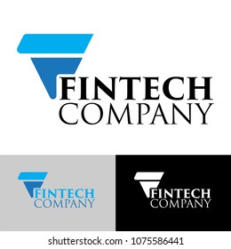 Fintech or Financial Technology Logo Design Vector