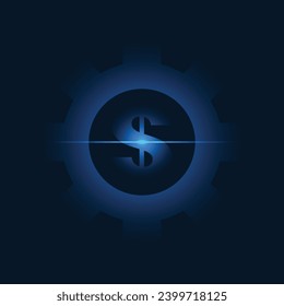 Fintech. Financial technology, online banking and crowdfunding. Digital technology concept. Vector illustration.