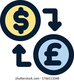 Fintech-Symbol mit blauer Farbe