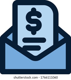 Fintech-Symbol mit blauer Farbe