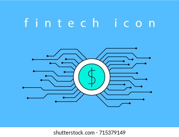 Fintech icon - coin