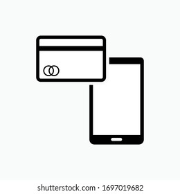Fintech Icon. Financial Technology Symbol. Digital Payment - Vector.