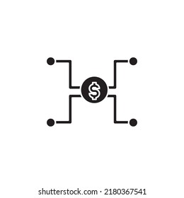 Fintech icon glyph style design. Fintech icon vector illustration. isolated on white background.