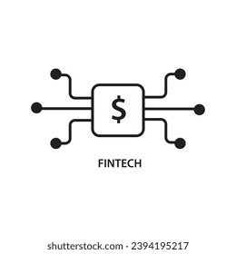 Fintech-Symbol. Zeilenvektorfintech-Zeichen, Symbol für Web und mobiles Konzept, flache Illustration..eps
