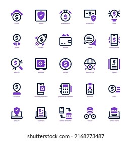 Paquete de iconos de Fintech para tu diseño de sitio web, logotipo, aplicación, interfaz de usuario. Línea de mezcla de iconos de Fintech y diseño sólido. Ilustración gráfica vectorial y trazo editable.