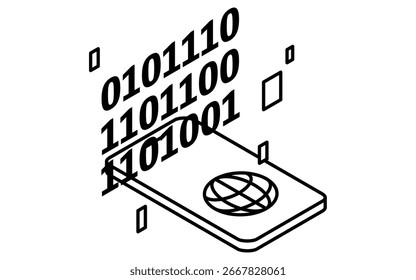 Icono Fintech de pago en línea para smartphones con seguridad, finanzas digitales y Ilustración vectorial de transacciones seguras