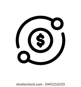Fintech icon in trendy outline style isolated on white background. Fintech silhouette symbol for your website design, logo, app, UI. Vector illustration, EPS10.
