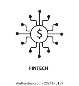 Fintech icon. fintech icon for web design, apps, software vector flat trendy style illustration..eps
