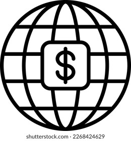 Fintech Icons with black outline style