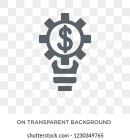 fintech innovation icon. Trendy flat vector fintech innovation icon on transparent background from general  collection. 