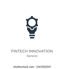 Fintech innovation icon vector. Trendy flat fintech innovation icon from general collection isolated on white background. Vector illustration can be used for web and mobile graphic design, logo, eps10
