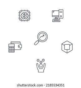 Fintech Internet icons set . Fintech Internet pack symbol vector elements for infographic web