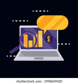 fintech laptop analysis money report