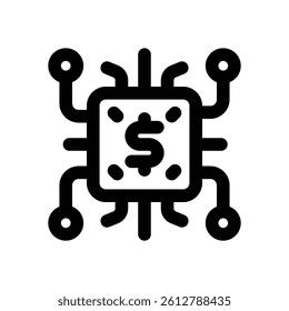 fintech line icon. Clean and minimalist vector icon for websites, mobile apps, presentations, and logos. Fully scalable and customizable for any project.