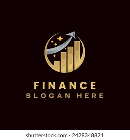

Diseño de plantilla de logotipo Fintech. Signo abstracto de las finanzas empresariales. 